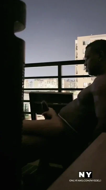 Good blowjob on the balcony with my best friend's boyfriend's cock -amateur