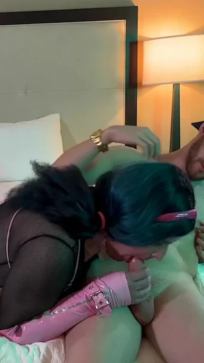 Hot Trans Woman in Chastity Fucked and Sucking - Compilation 4