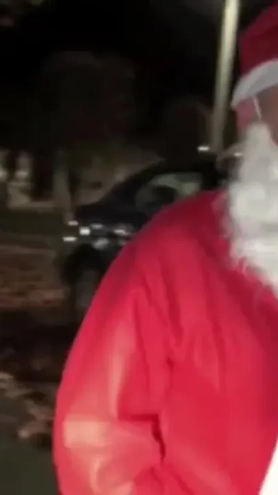 Fucked in glory holes by Santa Claus