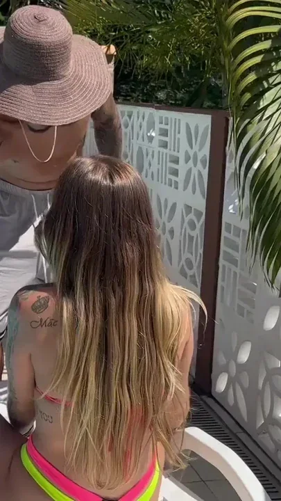 LUCKY POOL CLEANER DID WELL BY THE POOL WITH VERY HOT FAMOUS CLIENT Clip 1