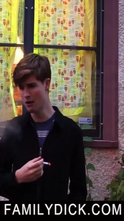 Disobedient smoking Stepson takes Stepdaddy's hard cock in his mouth instead