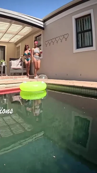 Twisted Nymphs - Rosie and Pam's Sexy Pool Party - Part 1