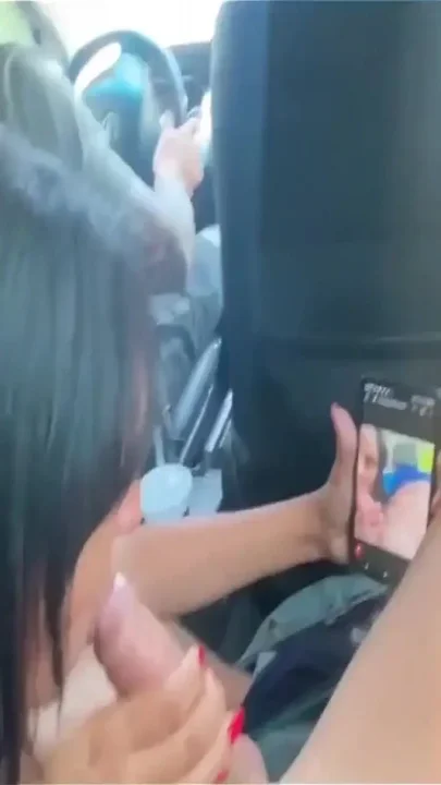Sucked Her Stepson While the Cuckold Was Driving