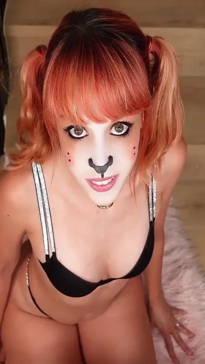 Pet Play POV Blowjob Kitten Facepaint