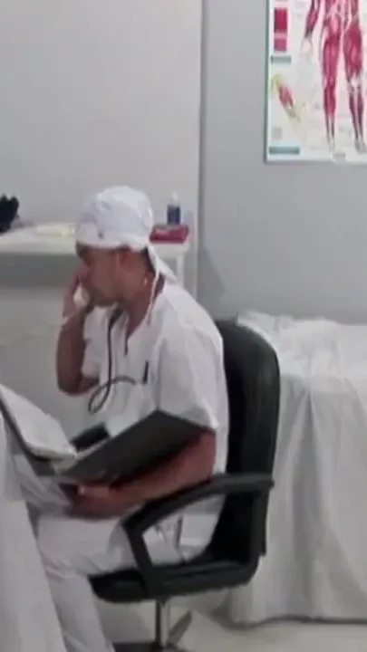 Hot guys play with each other in hospital