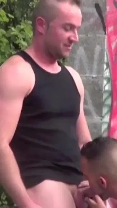 Sexy French twink fucked by Stepdaddy outdoor exhib
