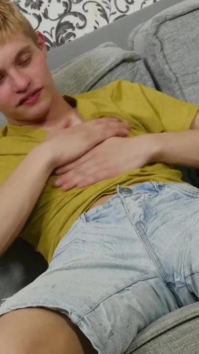 Blonde Twink Can't Decide Whether To Play With His Tight Asshole Or His Dick