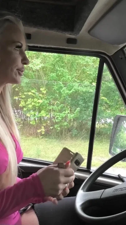 Dirty Blonde Parking Lot Slut Gets Fucked Hard