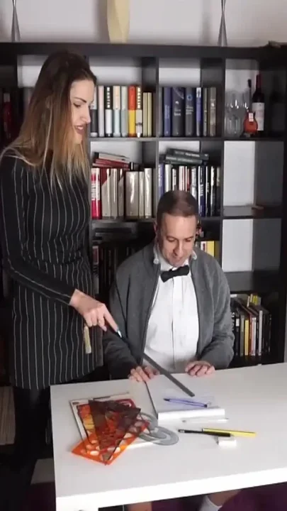 Hot Threesome Library Tease with Exposed Cock and Ass
