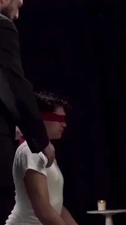 Young boy gets blindfolded and dominated by bishop Napoli