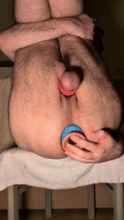 Anal tunnel long dildo combo
