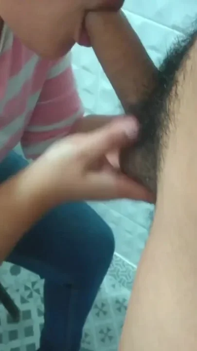 The maid was fixing the shower but I fucked her and filled her pussy with milk