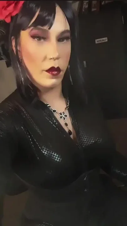 Mrs Dangles long cigarette and naughty eye contact seduces you
