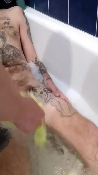 Stepmom jerks off my cock and bathes me in the bathroom