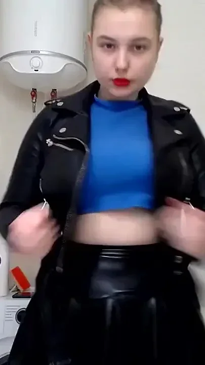 Masturbating on High Heels and Leather
