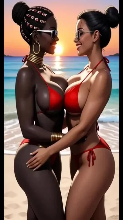 ebony dance on beach Ai animation Clip 3