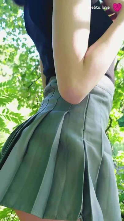 The student wanted to have sex right behind the bushes in the forest despite the