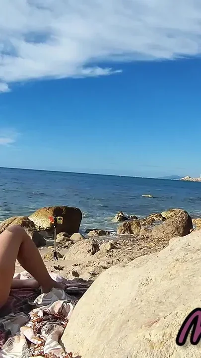 Strangers caught my wife touching and FUCKING my BIG COCK on a public nude beach