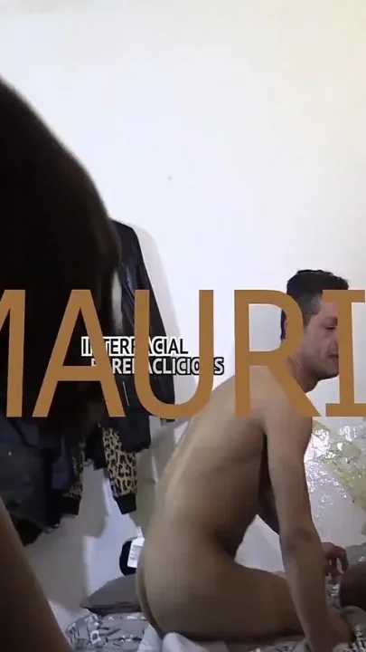 Interracial Bareback Threesome Between Males in Paris