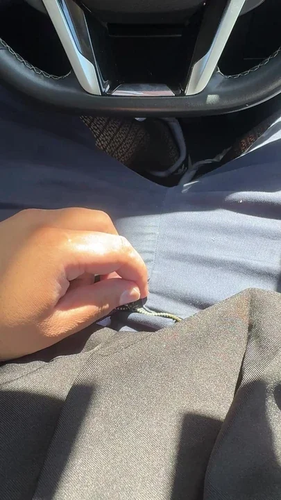 Fat Sissy Pig Checks Her Locked Clit in Traffic