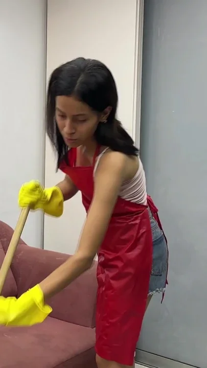 Finally I Was Left Alone with the Maid I Ended up Giving Her a Hard Fuck by Her Tight Ass