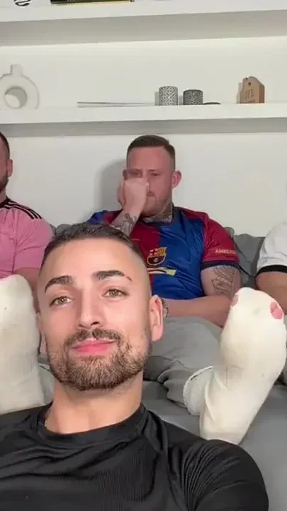 Foot Worship Ball & Armpit Sniffing & Ass Worship with 3 Alpha Males