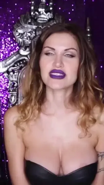 Femdom girl talking in close up