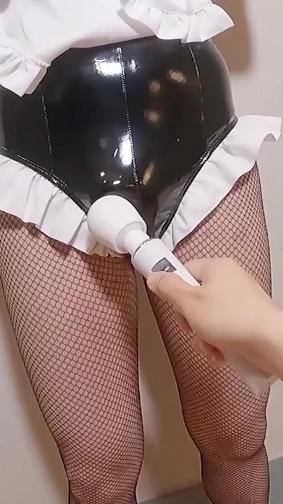 Asian Femboy Re Zero Rem Vibrator heat up before sex part11 Clip 2