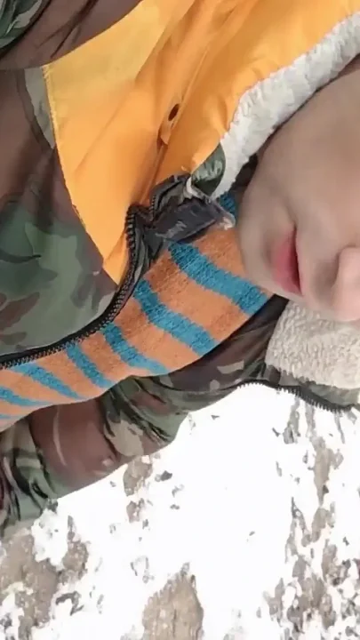 Jerk off in Cold Snowy Land