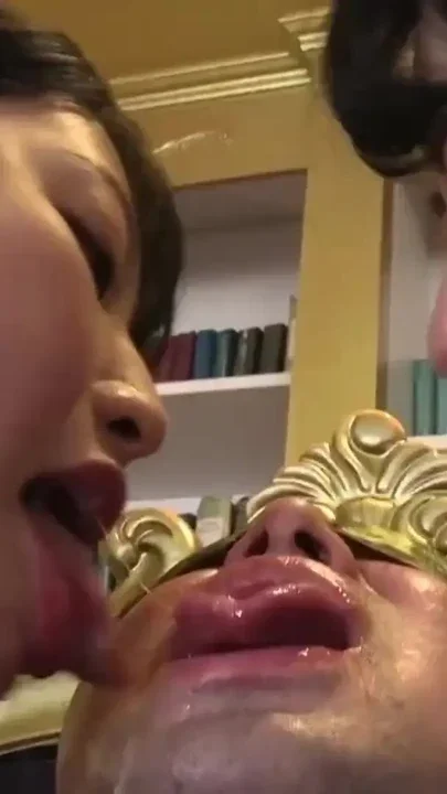 While Licking Her Pussy On All Fours She Keeps Him Hard Milking Him With An Oily
