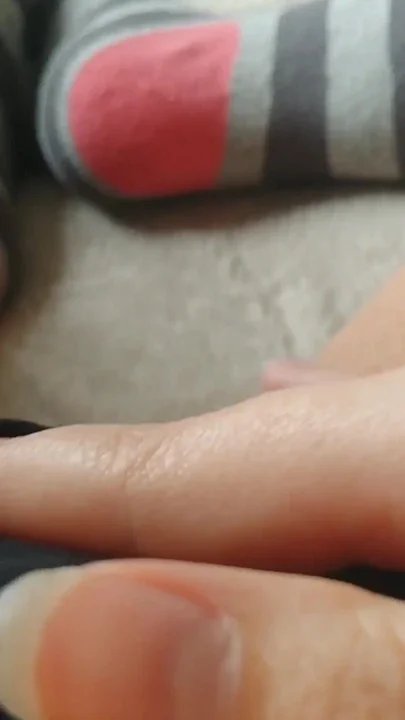 Masturbation till orgasm and wearing socks