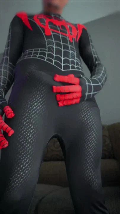 Miles Morales Spider-man Cosplay Jerking off and Cumming