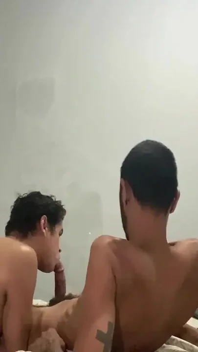 Two Naughty Young Men Making Out and Showing on the Webcam