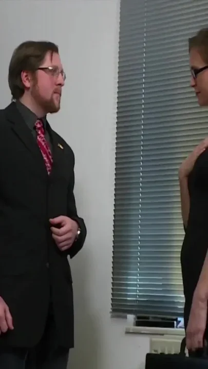 Hairy big ass secretary brunette sprayed on her natural tits
