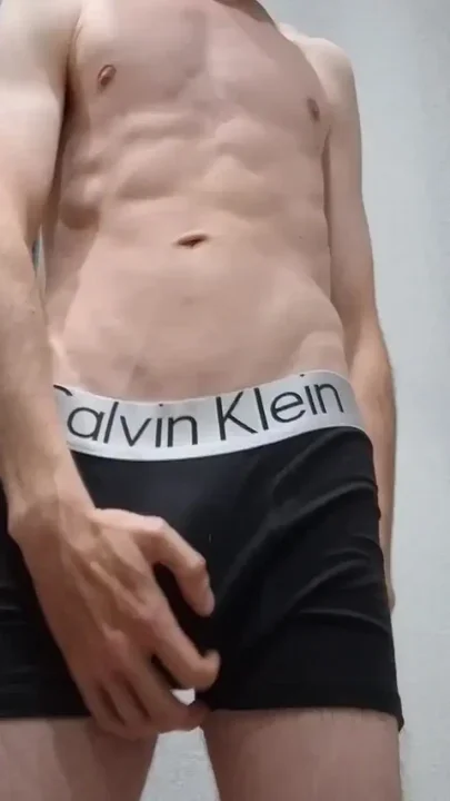 Skinny European Guy Jerks off His Big