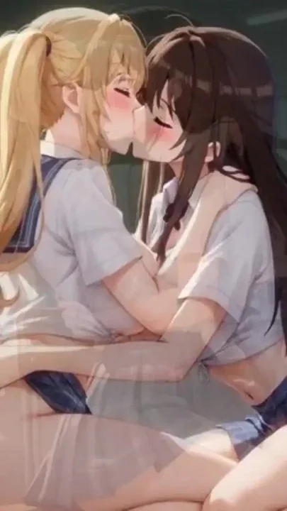 Two Girls in Uniforms Hot Kiss Clip 1
