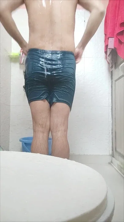Great Indian stripteasing under shower