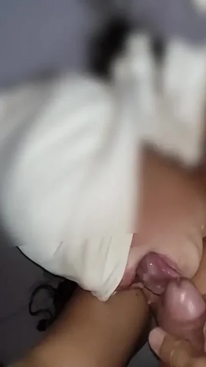 Slow Motion Licking and Sucking Cum After Cum in Her Mouth
