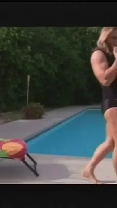 Beautiful Amateur MILF Fucked in the Pool by a Big Cock and Cumshot on Huge Tits