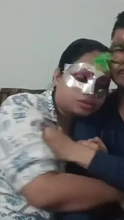 Masked Desi Group Orgy Wild Kiss Boobs Play in Masquerade Party Homemade Fun