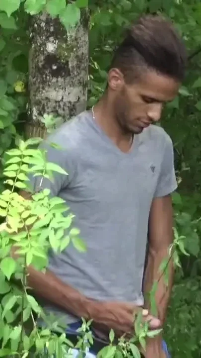 Sexy bottom fucked bareback in forest cruisin by top ebony