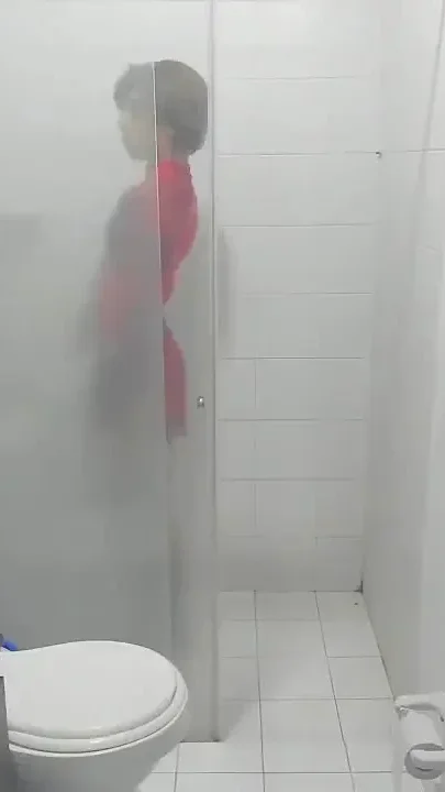 Colombian Femboy Juicy Ass Twerk with Dildo in the Shower
