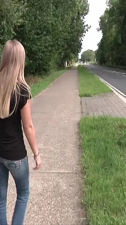 German Girl cars off and get fucked by a real macho