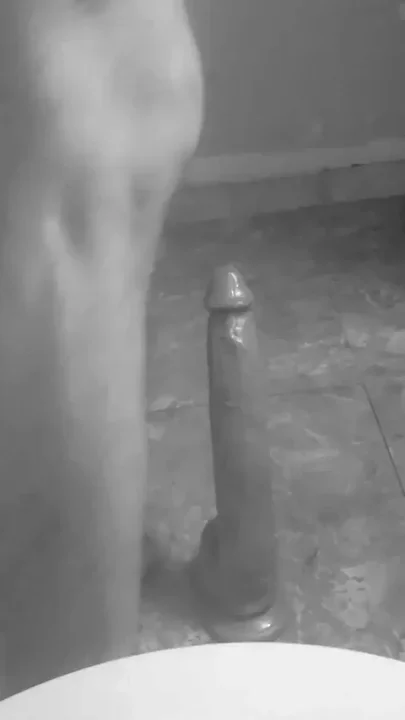 Cum Hungry Tgirl Getting Stretched by BBC Dildo
