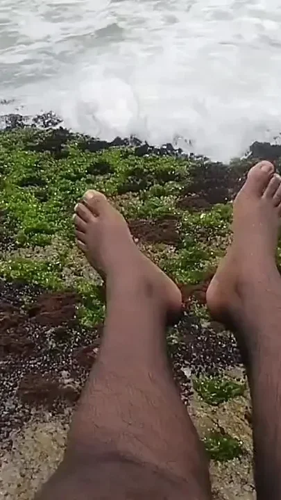 My Beautiful Feet After a Day of Work Taking Vitamin D on the Beach