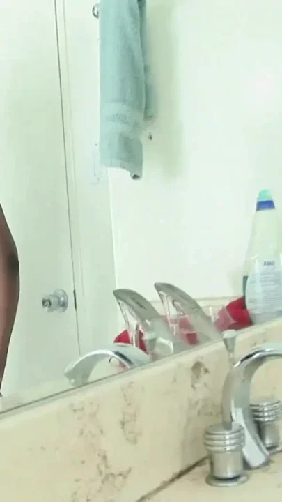 African couple fucking in the shower