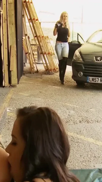 Hot brunette engage in dirty lesbian sex with her busty employer to not get fired