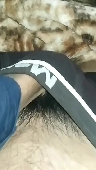 Big Cock Handjob in Night on the Bed