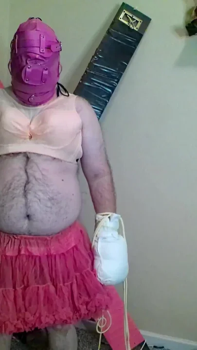 Pink vinyl sissy