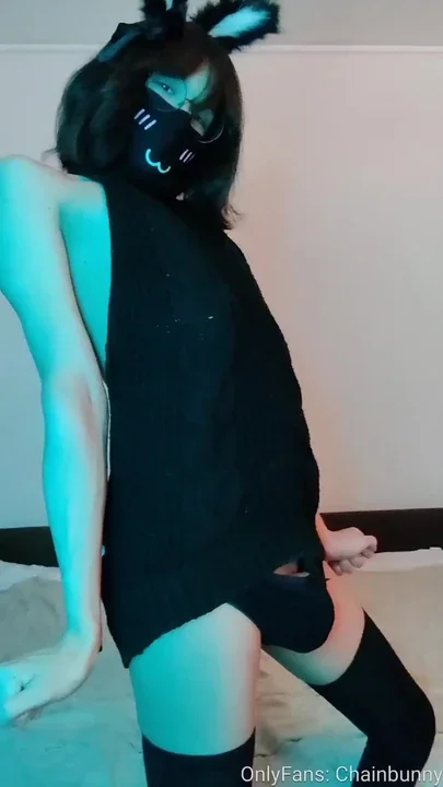 Cute Bunny Boy With a Massive Cock Jerks Off